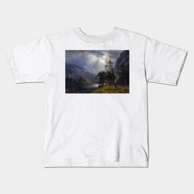 Mount Starr King, Yosemite by Albert Bierstadt Kids T-Shirt by Classic Art Stall